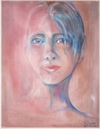 38 - Portrait Mädchen, 50x40, Öl auf Leinwand 