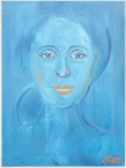 Portrait in Blau, 40x30 cm 